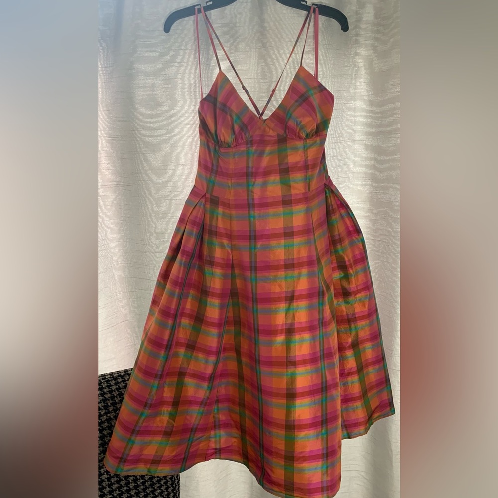 Isaac Mizrahi for Target Silk Plaid Dress